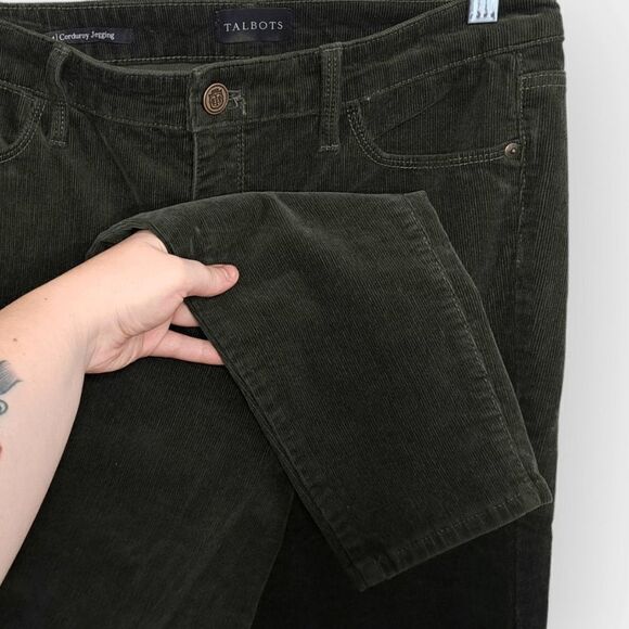 Talbots Corduroy Jegging in Deep Moss Green size 4 - Picture 4 of 8